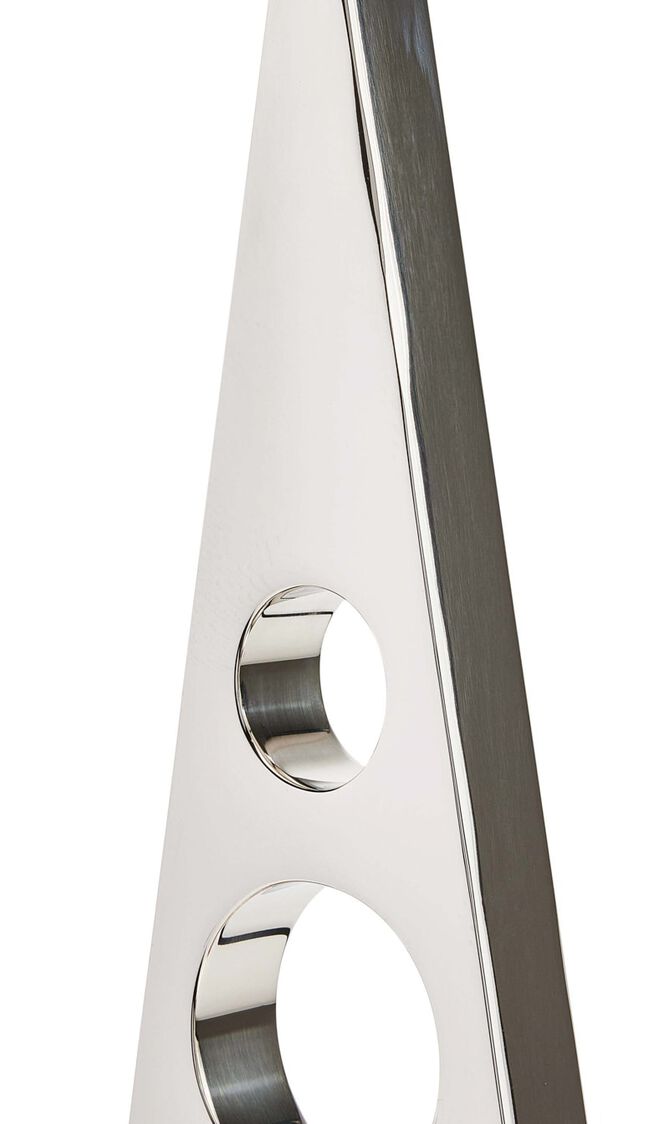 JNR BERLIN ANDIRONS - NICKEL JNR BERLIN ANDIRONS - NICKEL