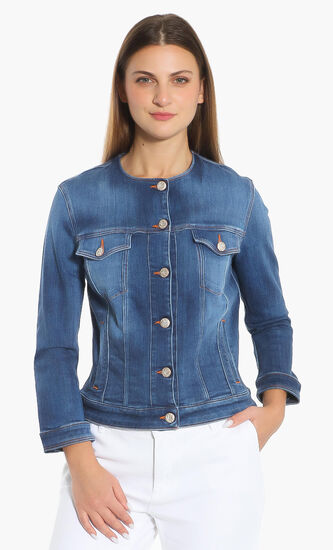 Solid Denim Jacket