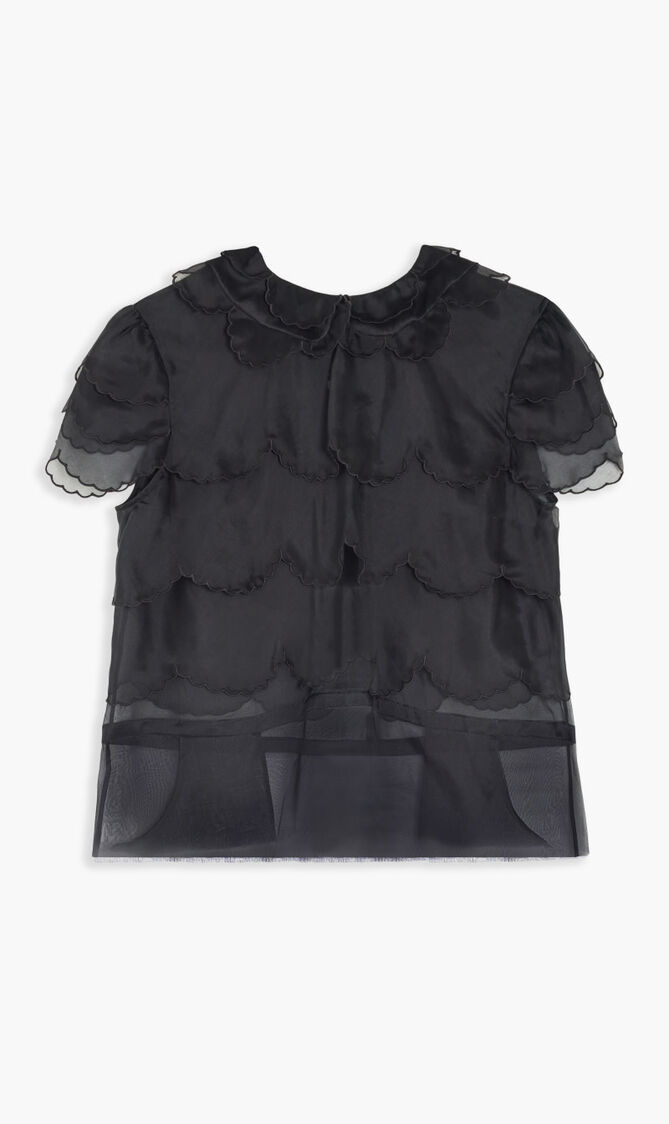BLACK SHORT-SLEEVED TOP