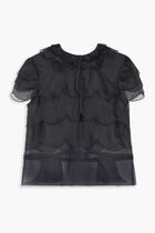 BLACK SHORT-SLEEVED TOP