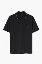 POLO PIQUET FABRIC + VERSACE NAUTICAL LOGO EMBROIDERY