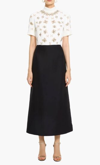 Crystal Embellished Midi Dress