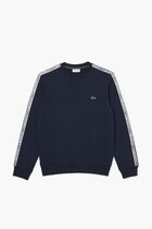 Classic Fit Logo Stripe Flannel Jogger Sweatshirt