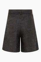 90SLOGO LINEN SHORTS SALONE BLACK