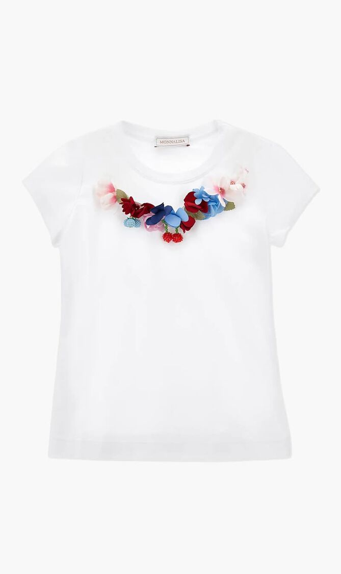 T SHIRT CON FIORI E FRUTT
