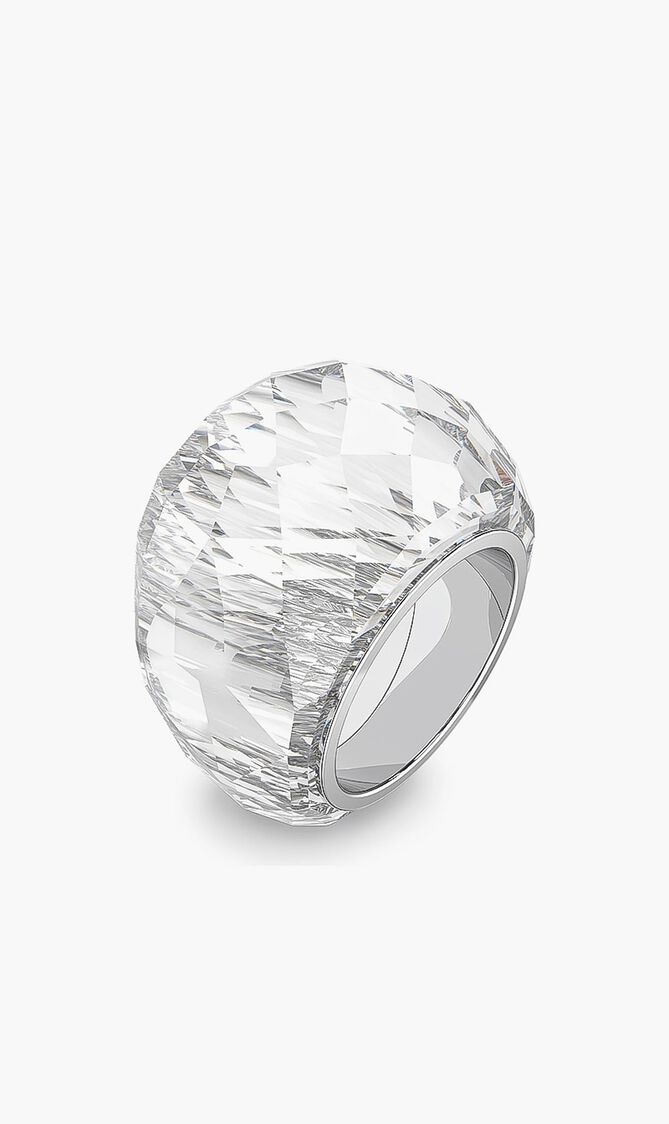 Nirvana Ring, White, Stainless Steel