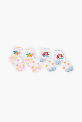 Set of 2 Flowers and Mermaid Cotton Socks