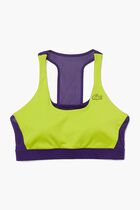 Color Block Recycled Polyester Sports Bra