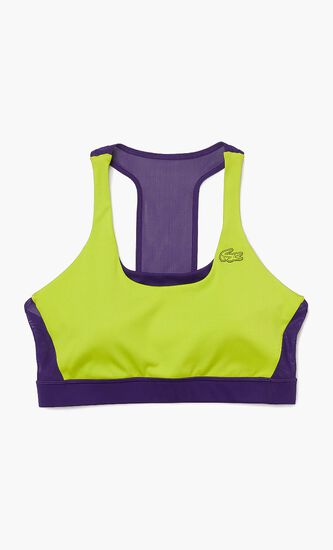 Color Block Recycled Polyester Sports Bra