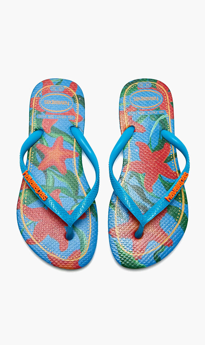 Slim Tropical Flip Flops