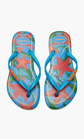 Slim Tropical Flip Flops