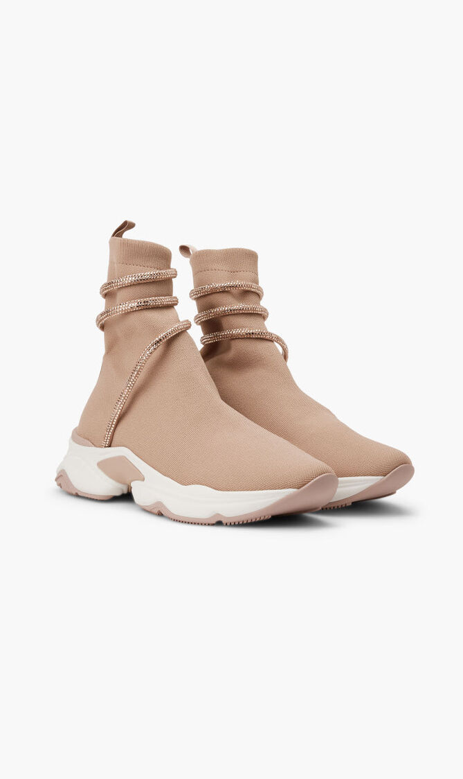 Glitter Wrap High Top Sock Sneakers