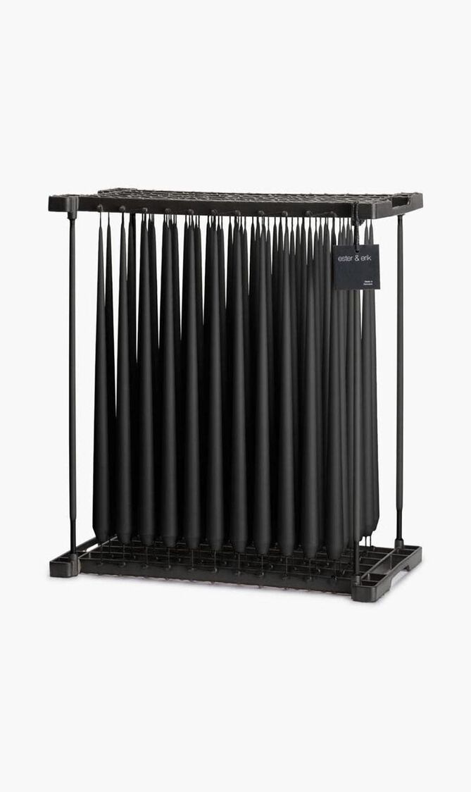 Taper Candles 1Pc, Black Matt