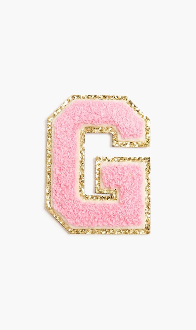 Chenille Sparkle Letter 'G' patch