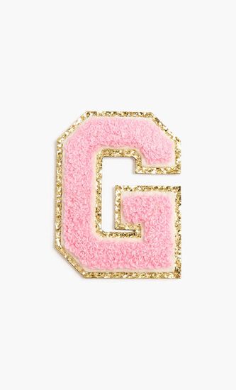 Chenille Sparkle Letter 'G' patch