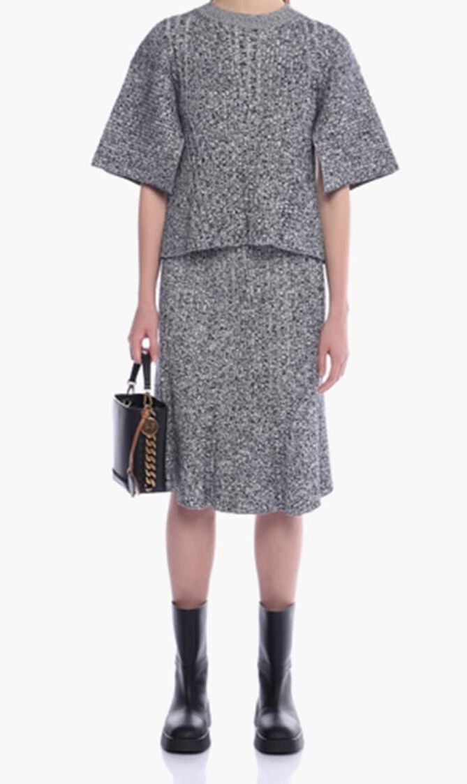 Ribbed short sleeve top