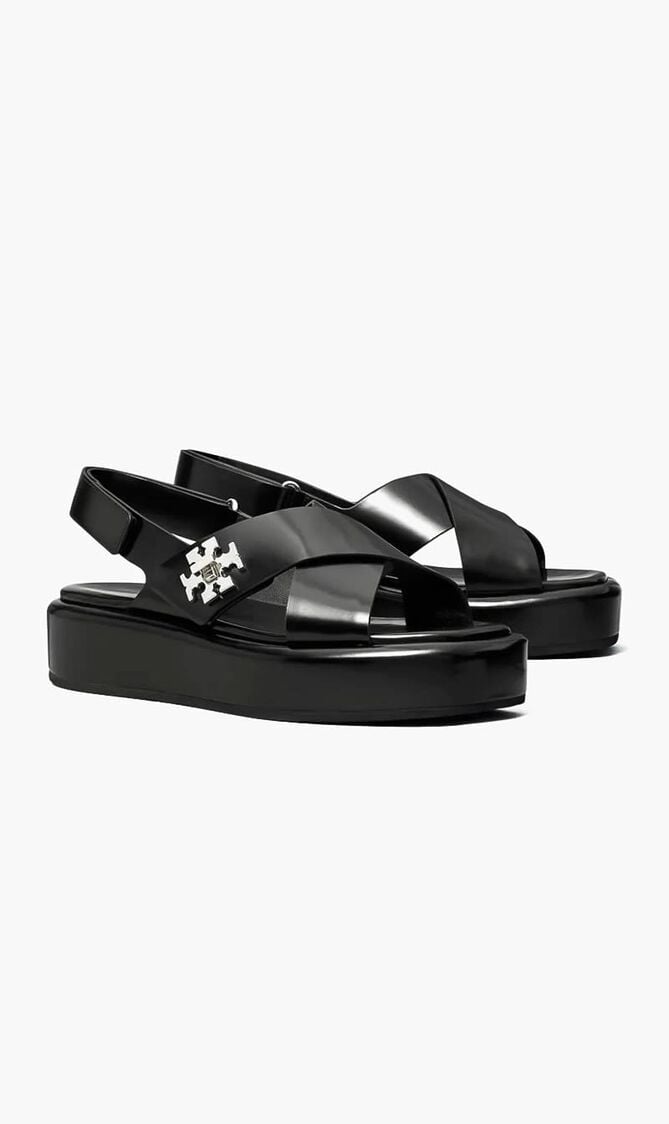 T Lock Platform Sandals