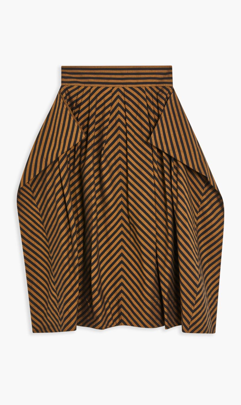 Striped gold skirt new arrivals