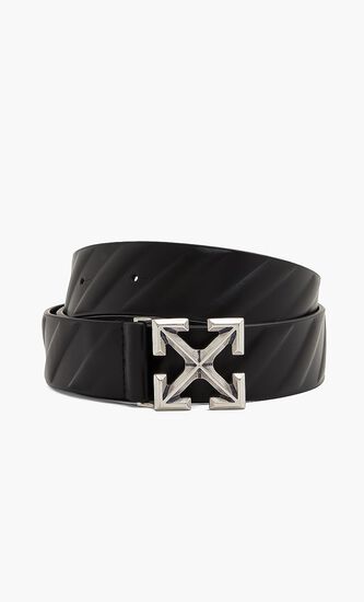 Diag Arrow Leather Belt