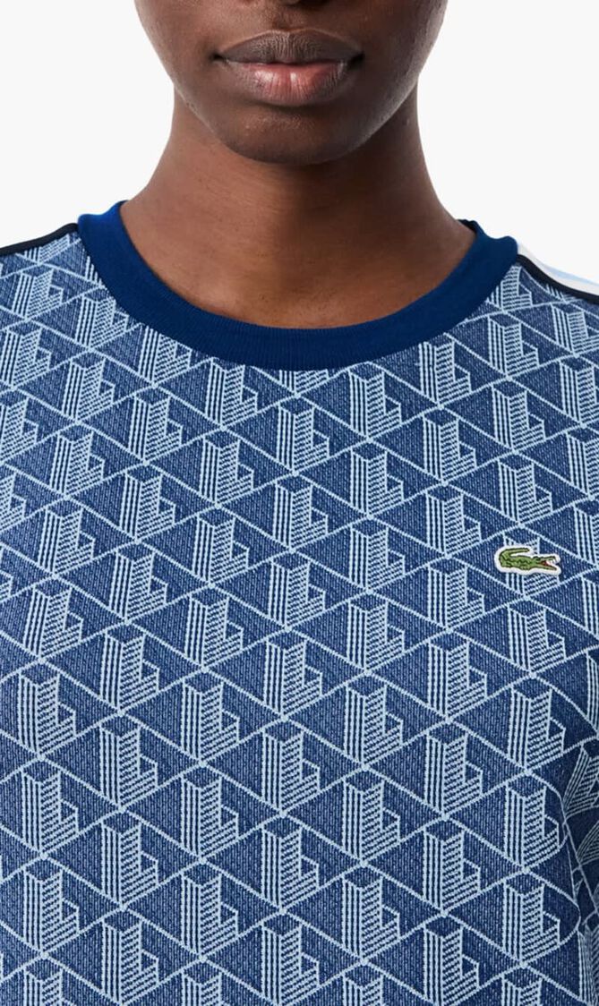 Slim Fit Monogram Jacquard T Shirt