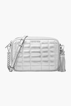 Quilted Metallic Leather Crossbody Bag