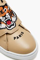 Tiger-embroidered sneakers