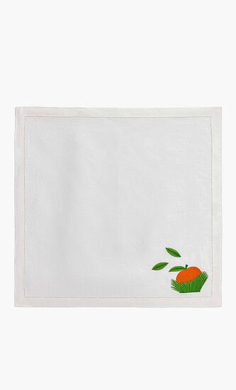 Orange Tree Napkin, White
