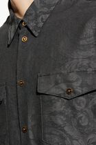 SHIRT DENIM CHAMBRAY COTTON VISCOSE BAROCCO JACQUARD