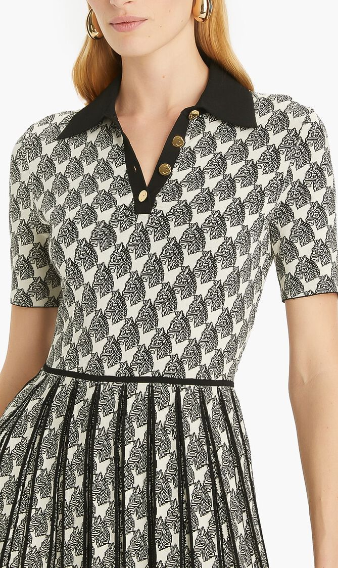 JACQUARD POLO DRESS