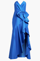 STRAPLESS RUFFLE GOWN