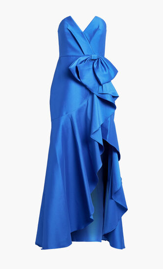 STRAPLESS RUFFLE GOWN