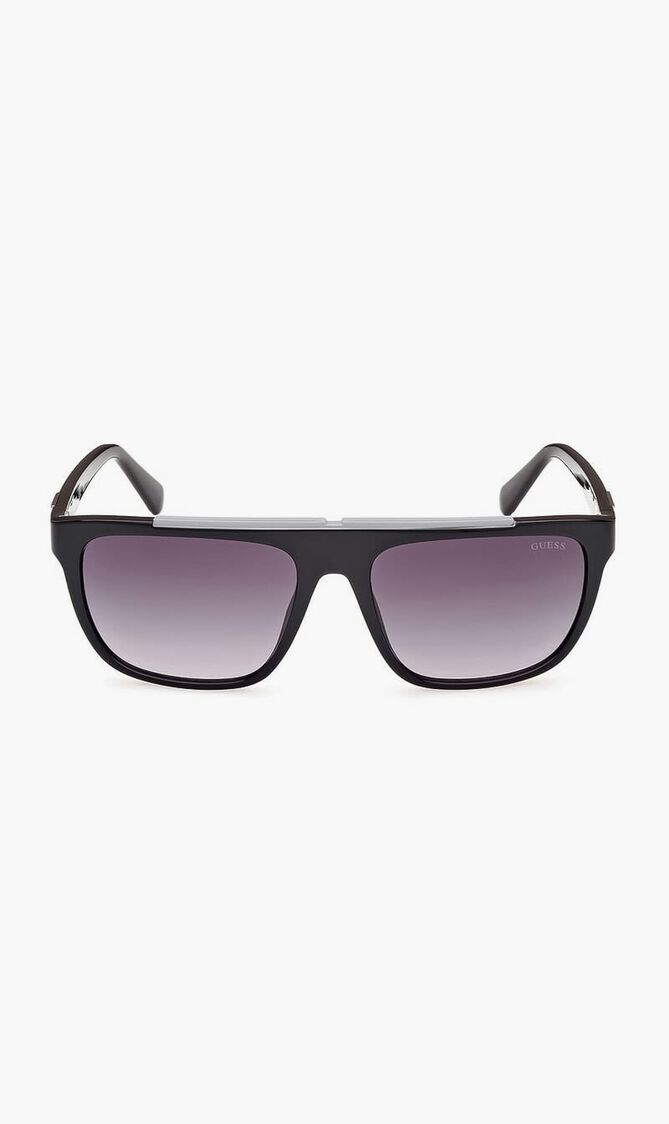 INJECTED SUN GLASSES M SHINY BLACK GRADIENT SMOKE