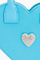 HEART SHAPE BAG WITH CRYSTALIZED HEART