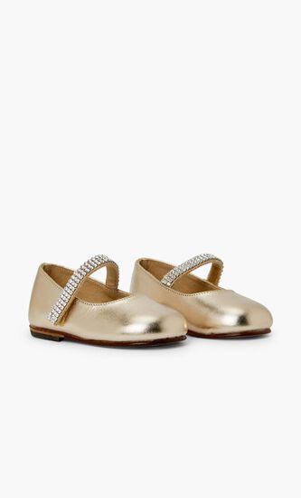 SINGLE STRAP SWAROVSKI CRYSTAL EMBELLISHED BALLERINA