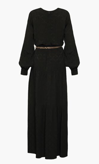Logo Jacquard Kaftan Dress