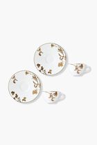 Vegetal  Set of 2 Espresso Cups and Saucers