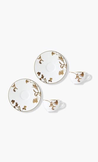 Vegetal  Set of 2 Espresso Cups and Saucers