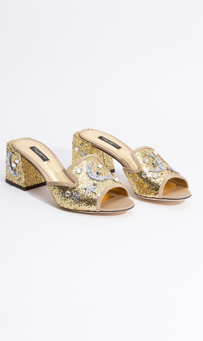 Star AND Moon Sequined Mules