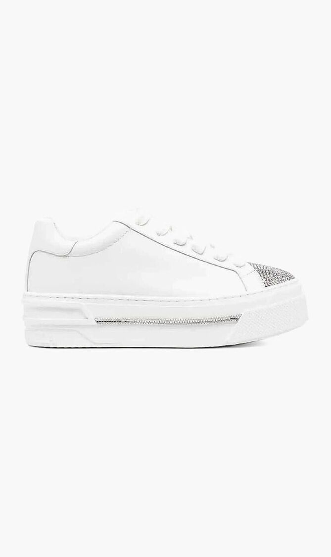 WHITE CALF SILVER SHADE STRASS