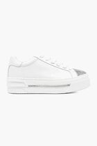 WHITE CALF SILVER SHADE STRASS