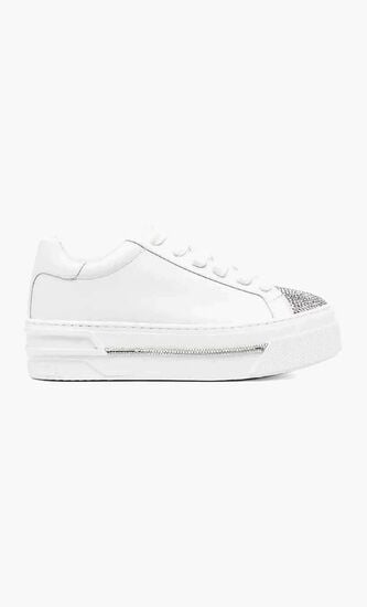 WHITE CALF SILVER SHADE STRASS
