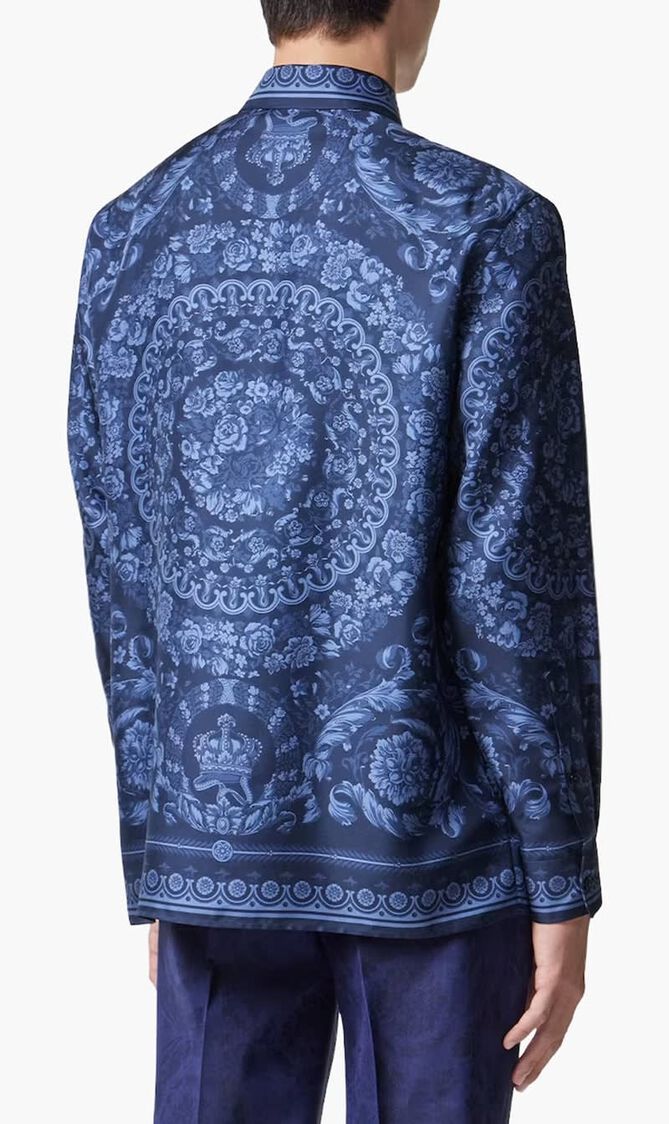 INFORMAL SHIRT BAROCCO PRINT SILK TWILL FABRIC