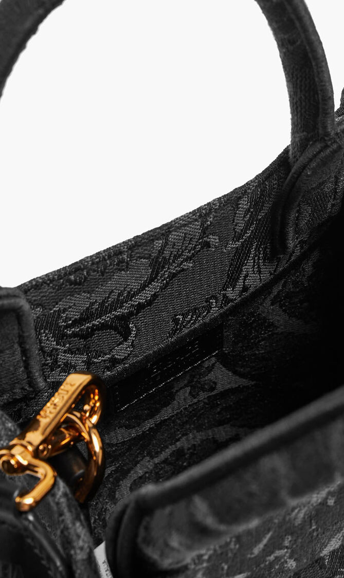 MINI TOTE EMBROIDERY JACQUARD BAROCCO+CALF