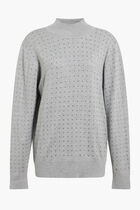RHINESTONE OPEN BACK SWEATER