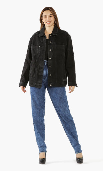 Distressed Denim Jacket