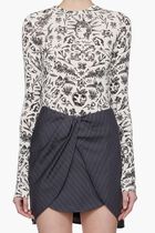 TATTOO SEC SKIN LS CREWNECK WHITE BLACK