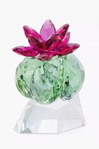 Crystal Flowers Bordeaux Cactus Figurine Decoration