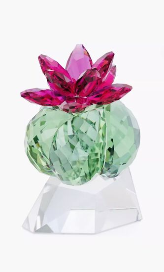 Crystal Flowers Bordeaux Cactus Figurine Decoration