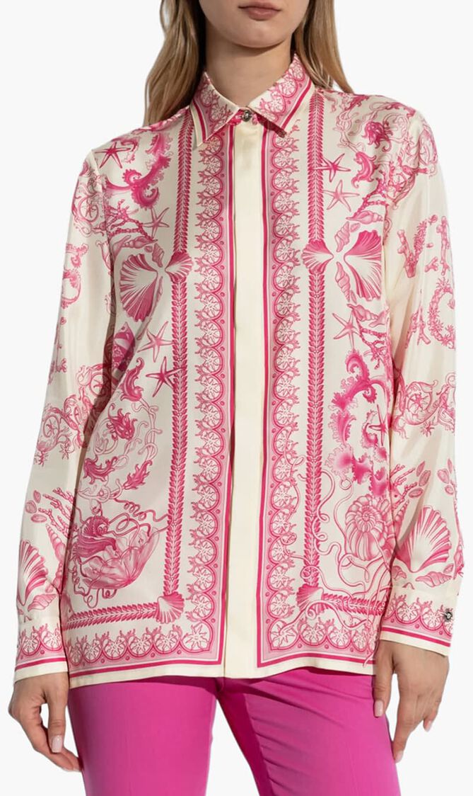 FORMAL SHIRT UNDERWATER BAROCCO BICOLOUR FOULARD ON SILK TWILL