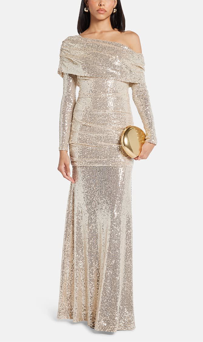 NOVA ONE SHOULDER ANKLE GOWN